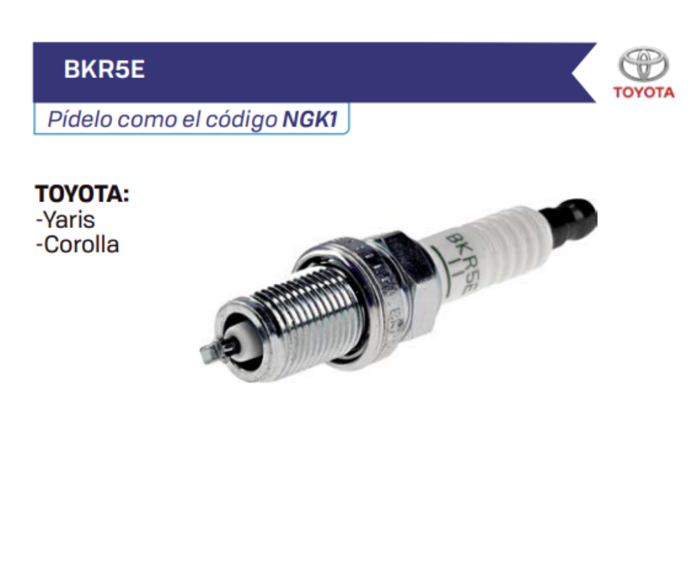 BKR5E Bujías NGK TOYOTA